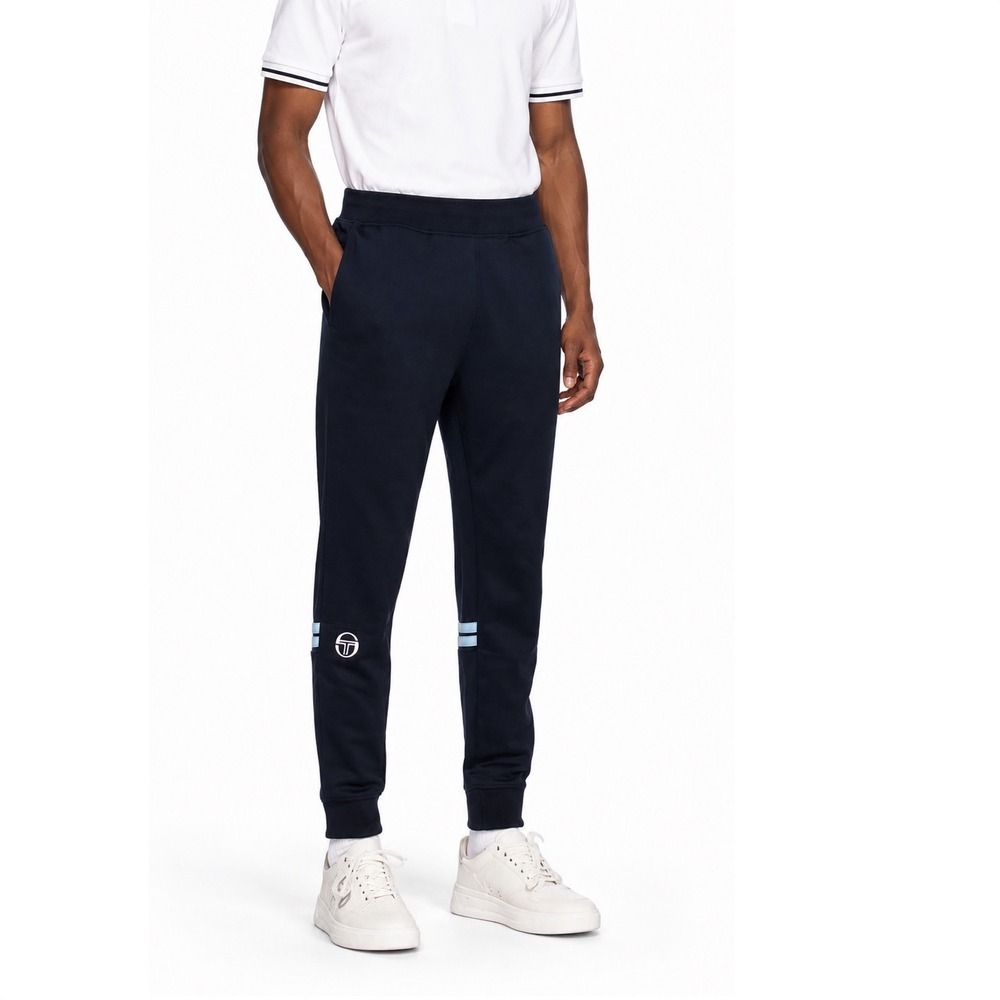 Sergio Tacchini Dallas Track Pants Men's Small Navy Tapered Athletic Golf Retro